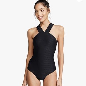 Shoshanna Black Tide High Neck One Piece size 0